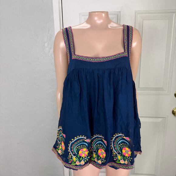 Tanvi Kedia Nyla Embroidered Shirt top 2X Plus Anthropologie Swing Tank EE10 - Picture 1 of 6